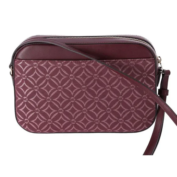 Michael Kors Jet Set East West Chain Crossbody Metallic Oxblood Multi - Picture 4 of 4